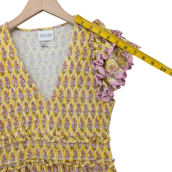 Yellow and Pink Floral Dress - Picture 9 of 12